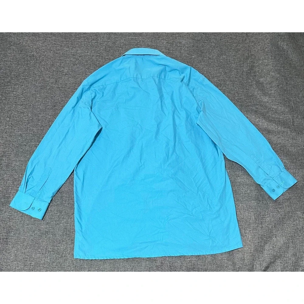 Fortino Landi Men's 16-16 1/2 34-35 Light Blue Long Sleeve‎ Shirt